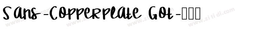 Sans-Copperplate Got字体转换